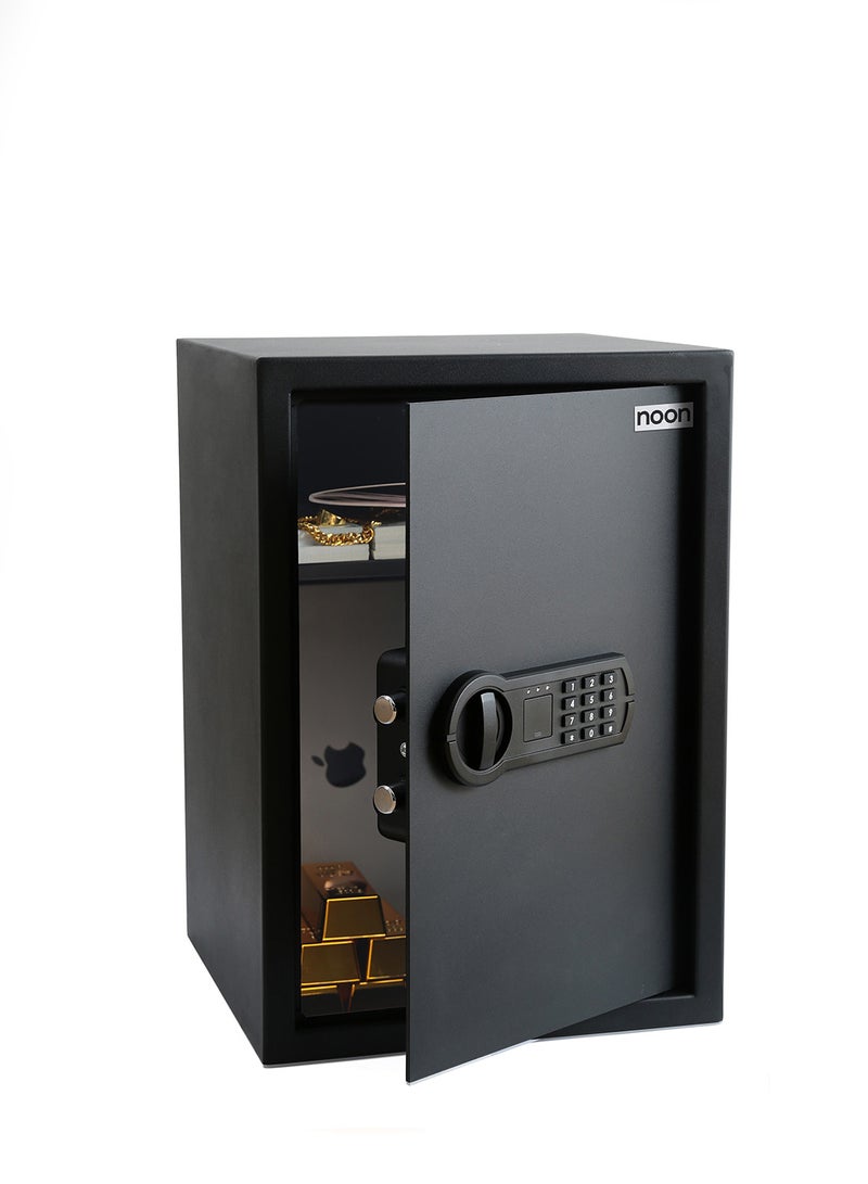 Noon East Large Safe Box with Digital Lock Key, Suitable for Home Office & Valuable Item Storage (Money. Documents, Passports) - 35x33x50 cm Size in Black - Image 4